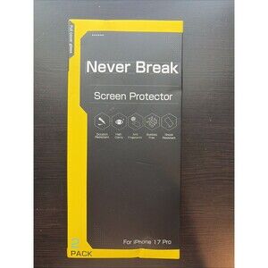 Never Break Screen Protector For Iphone 17 Pro 2 Pack